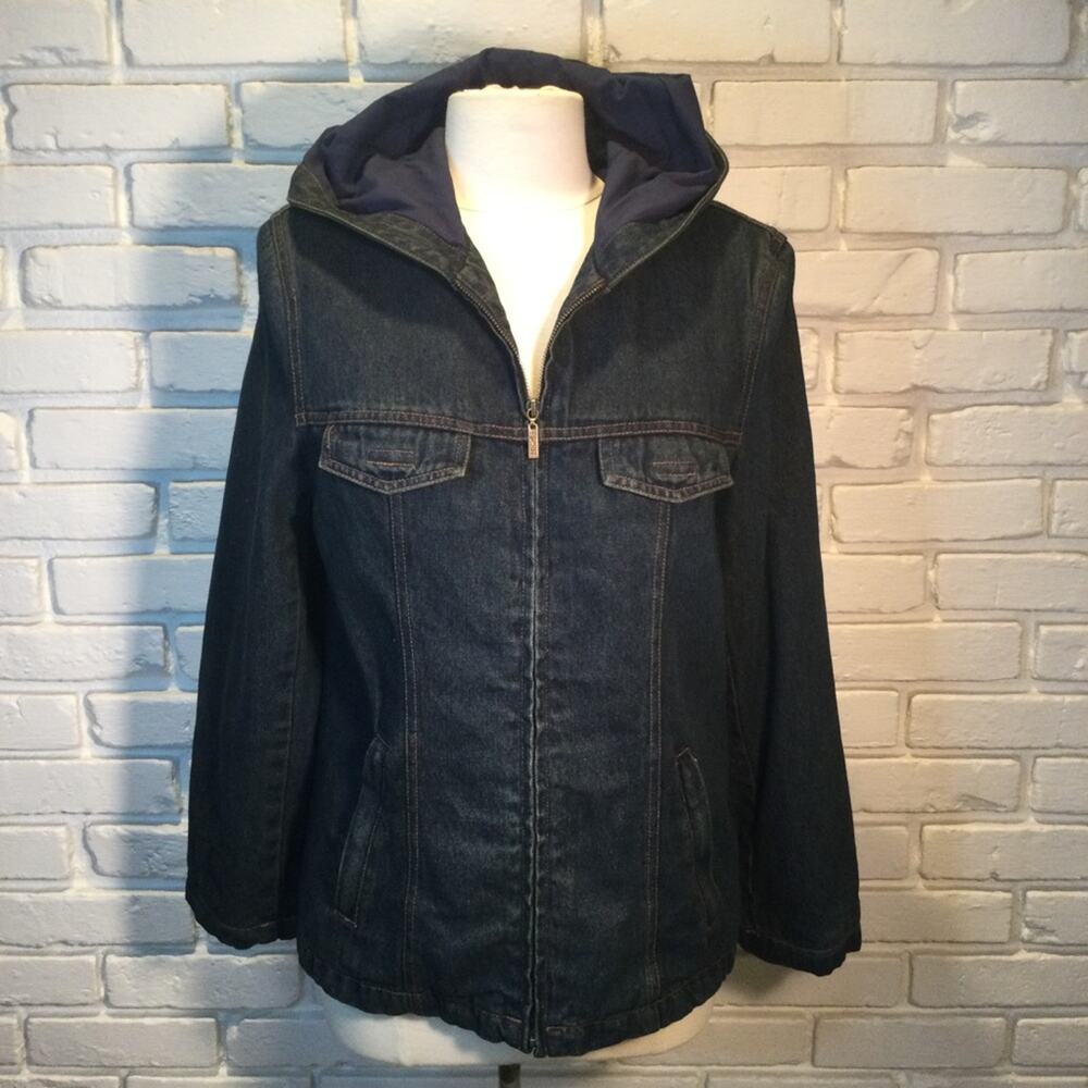 Vintage Esprit 90’s grunge jean denim jacket hood M